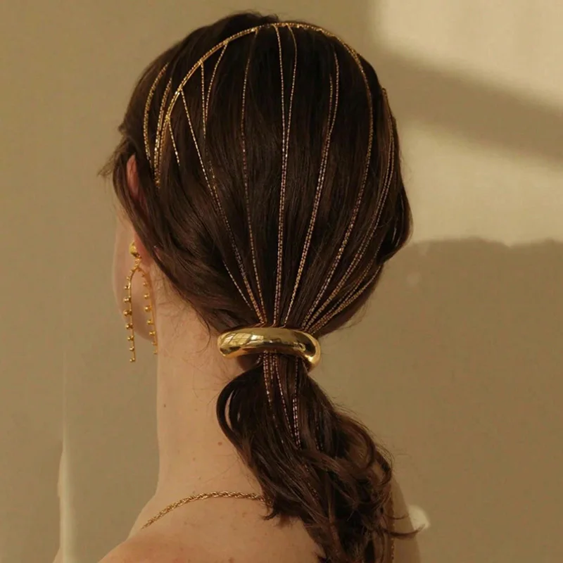 Hair Accessory 4pcs Fashion Women's Jewelry Accessories Elegant High Ponytail Hair Rope for Daily Holiday Wear Girl Elastic Hair Accessories