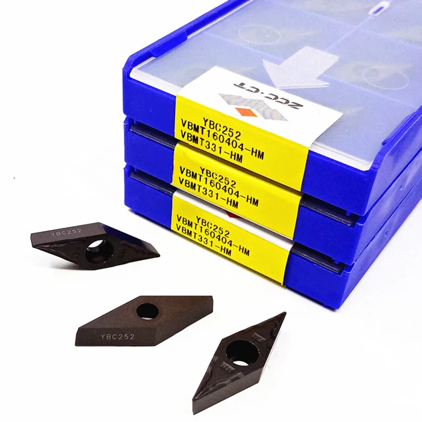 VBMT160404-HM YBC252/VBMT160408-HM YBC252/VBMT160412-HM YBC252 VBMT331 VBMT332 VBMT333 ZCC.CT CNC 카바이드 인서트 10개/박스