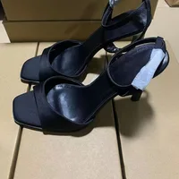 Black Sexy High Heels Women Summer Elegant Party Dress Sandals Designer Peep Toe Big Size Stiletto Ankle Strap Lady Office Shoes - Image 4
