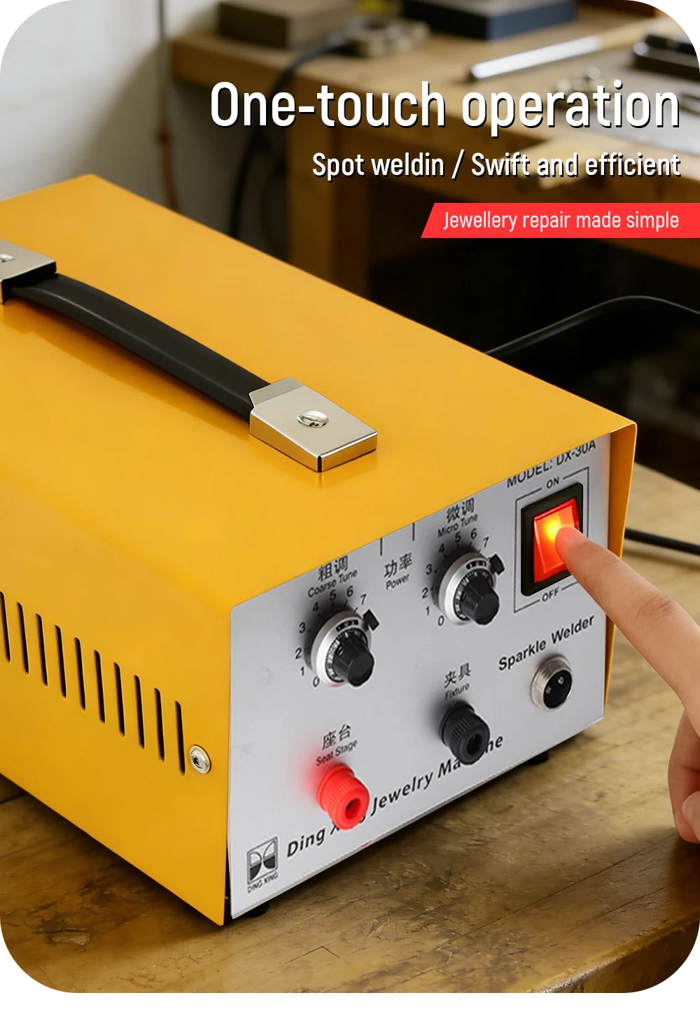 Portable Electric Welder Laser Jewelry Welder Manual Spot Welder Ring Welding Ma