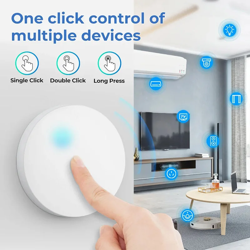 Tuya Zigbee Button Wireless Smart Scene Switch Automation Scenario Controller Smart Life Gadgets Required Zigbee Gateway