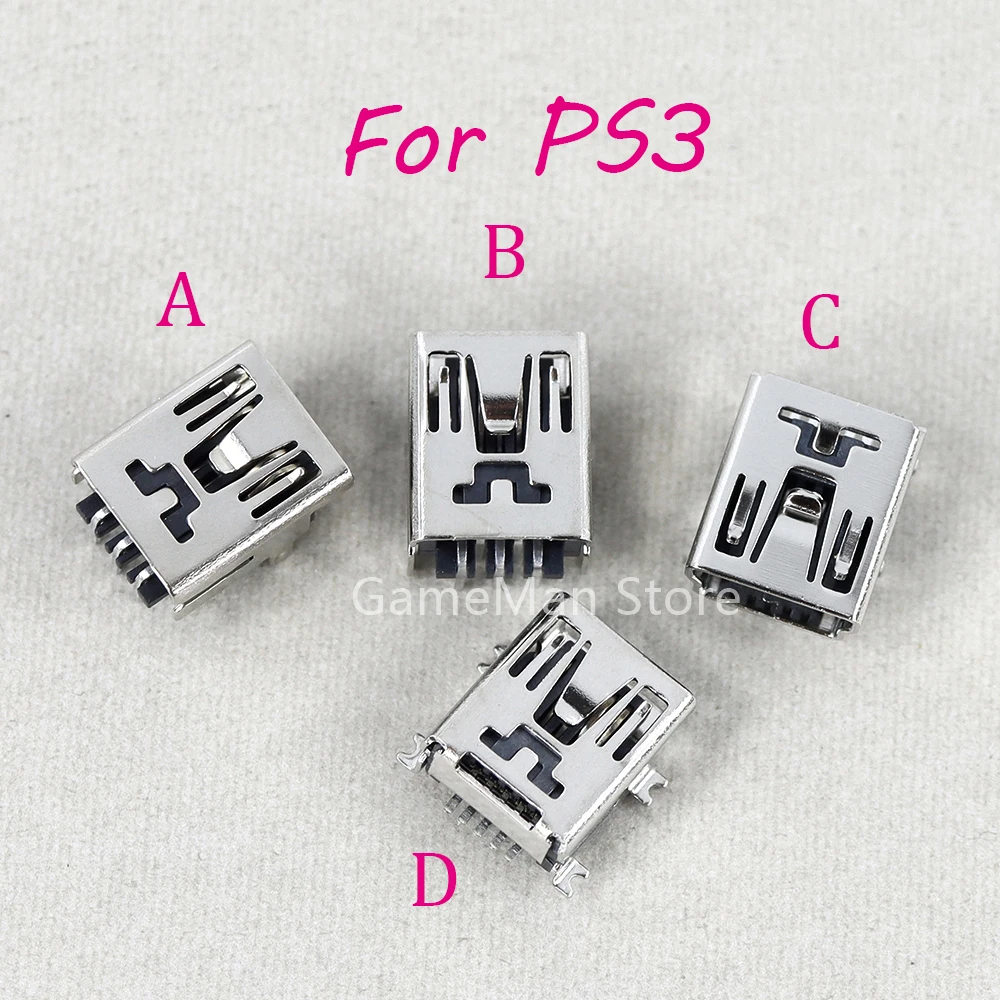 10pcs For Playstation PS3 Wireless Controller Mini USB Charging Port Connector Jack Power Charger Socket