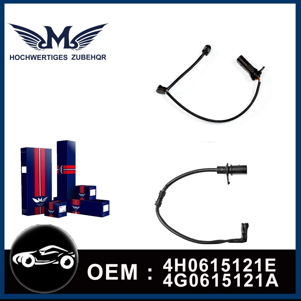 

M Brand 4H0615121E + 4H0615121M Front + Rear Brake Pad Wear Sensor for AUDI A8 Quattro 4H2 4H8 4HC 4HL Brake Pad Alarm Line