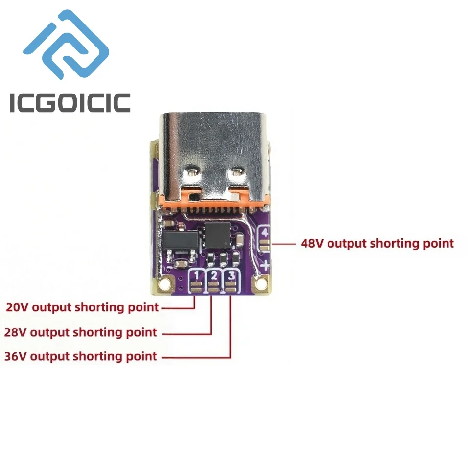 Advanced Fast Charging Module with Multi-Voltage Trigger and Type C Interface