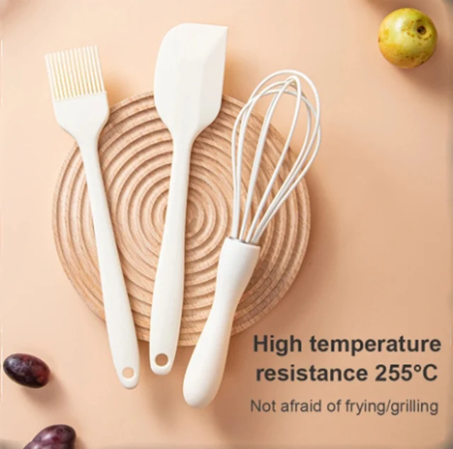 Ensemble de cuisson en Silicone, spatule à crème pour gâteaux, grattoir, fouet à œufs domestique, brosse à huile pour Barbecue, Gadget, fournitures de cuisine 1