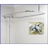 Clawfoot bath shower faucet and rectangular combination set - 3/8-8-inch chrome center diverter faucet - 3/4 "MIP connection 5