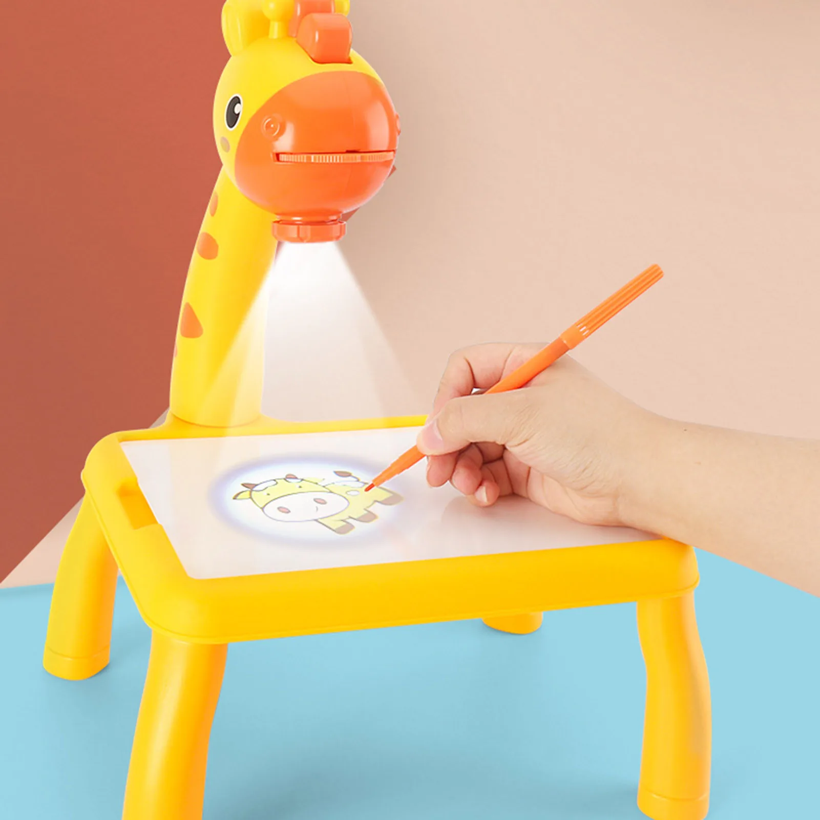 Mini LED Projector Drawing Board Art Drawing Table Kids Painting Board Baby Learning Draw Paint Tools Children Educational Toys