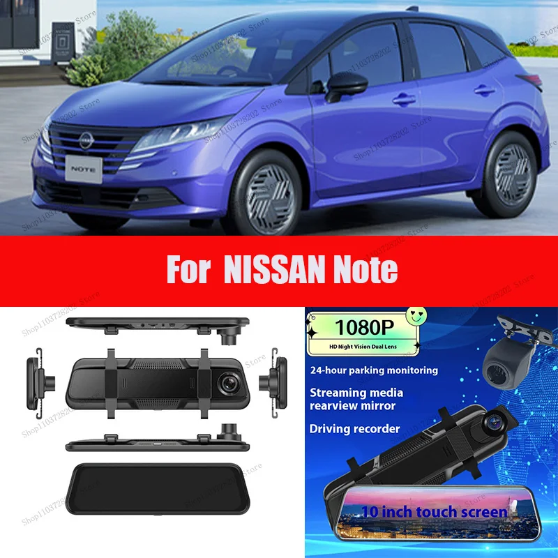 

For NISSAN Note 4K WIFI GPS Car Dvr Mirror Dash CamDual Lens Dashcam Drive Recorder Stream RearView Mirror IPS Screen Camera