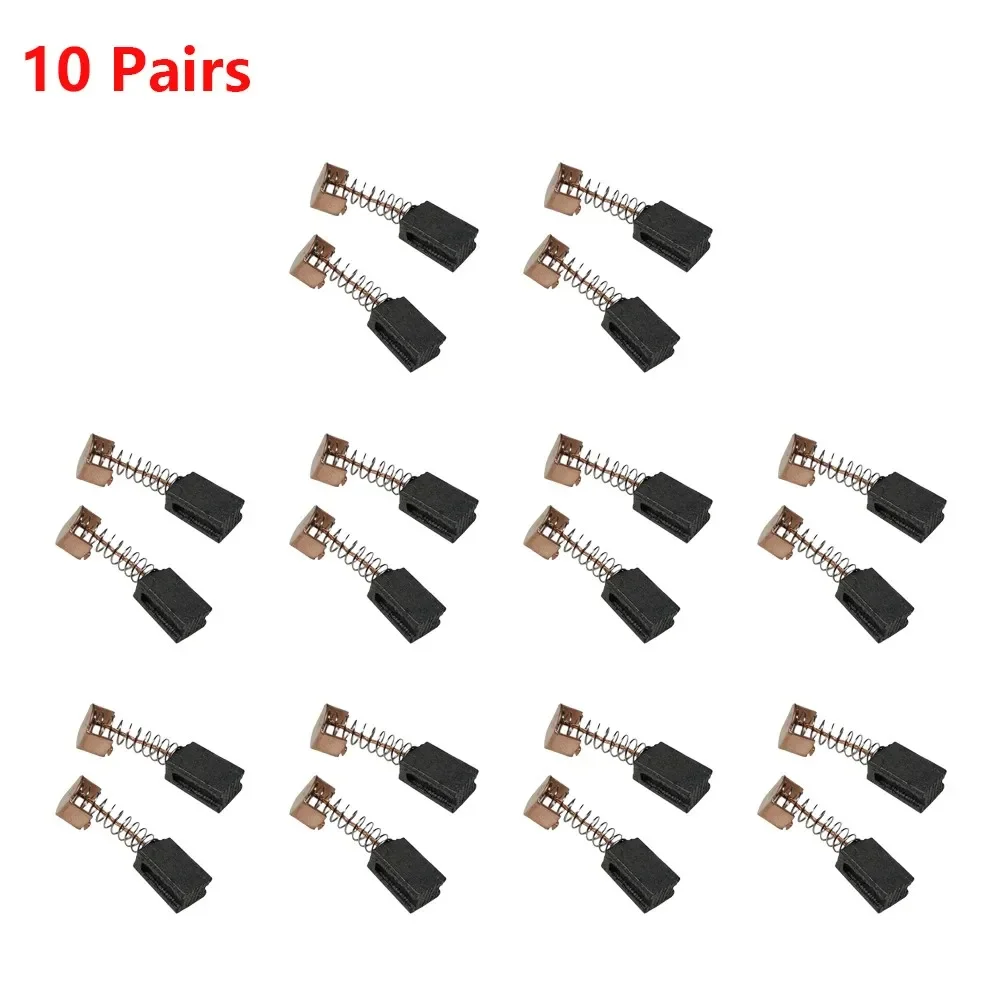 10Pairs Carbon Brushes Replacement Angle Grinder Carbon Brushes 5x8x12mm For Black Decker G720 Power Tool Accessories