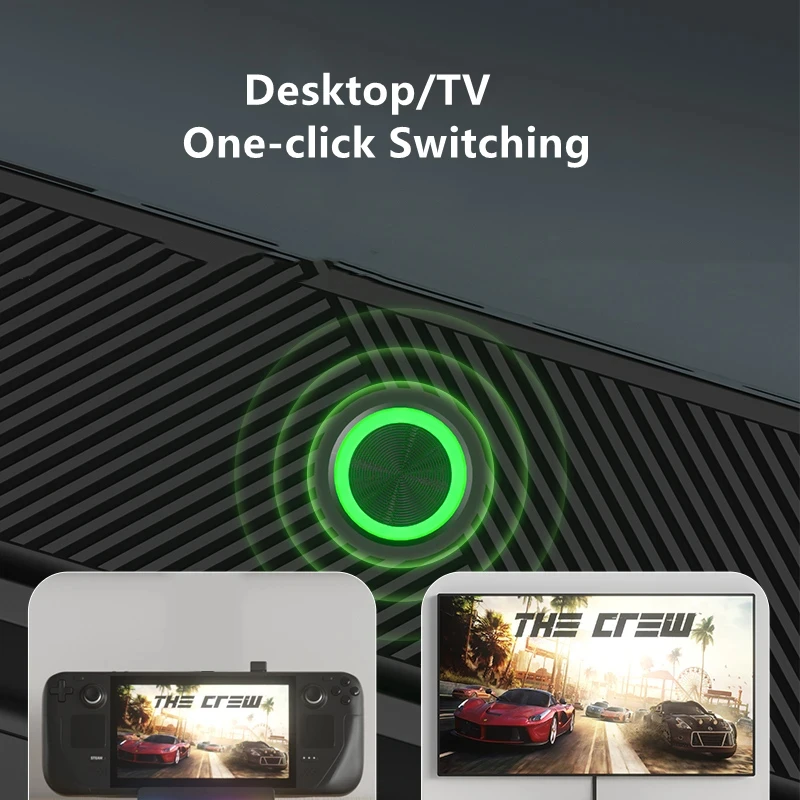 닌텐도 스위치 OLED USB 허브용 비디오 컨버터 브래킷, 스팀 데크 ROG 앨리용 충전 도크 스테이션, 4K HDMI PD100W, 6 in 1