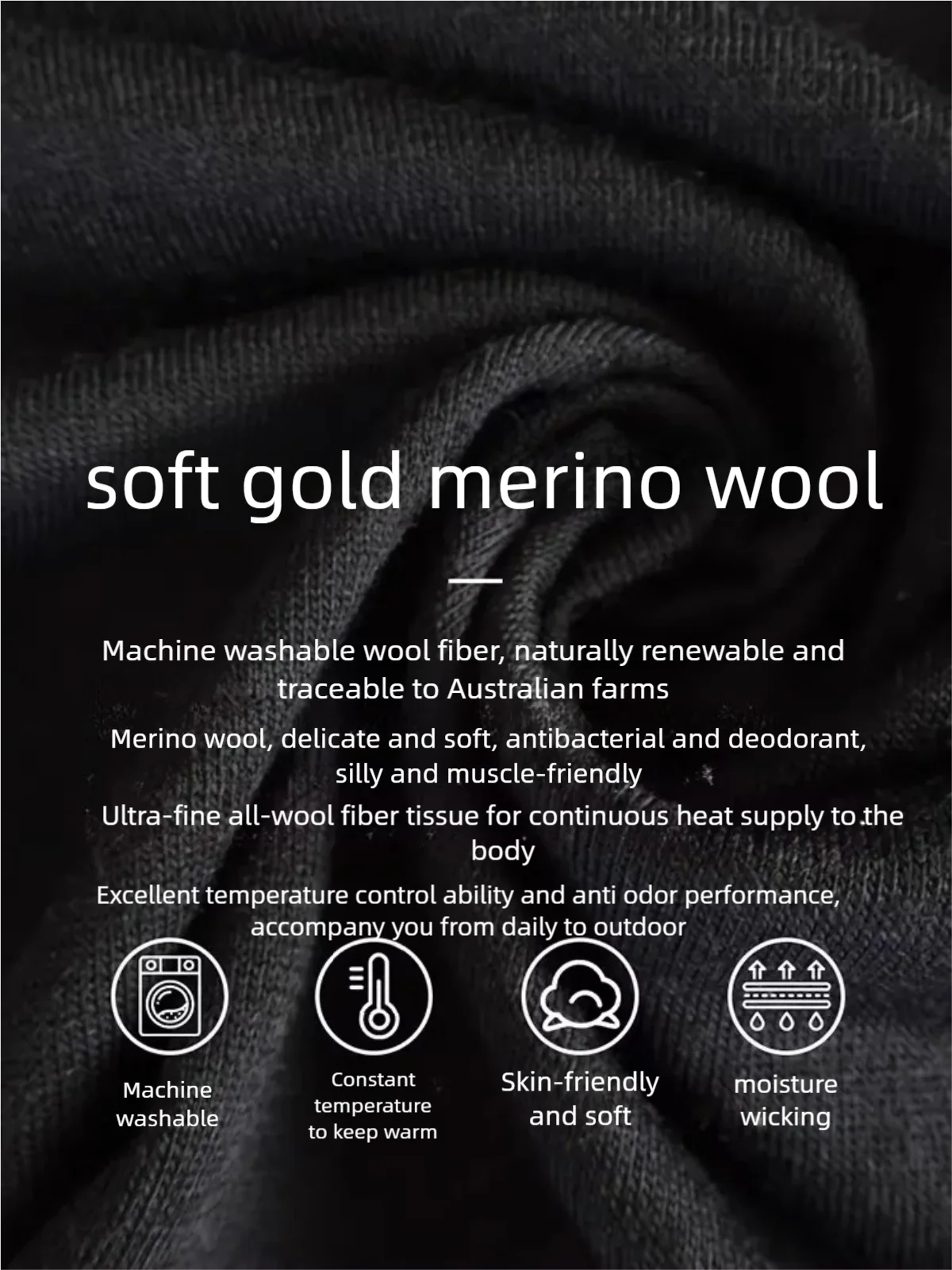 Outdoor thermal underwear Merino wool quick-drying suit Merino sports skiing thermal underwear sets