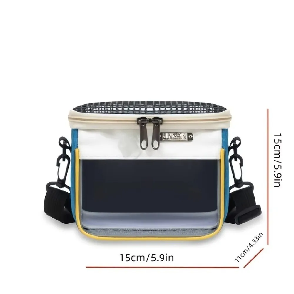 Borsa Trasportino Traspirante per Piccoli Animali, Ventilata e Portatile, Borsa a Tracolla Leggera e Regolabile per Criceti e Scoiattoli - immagine 6
