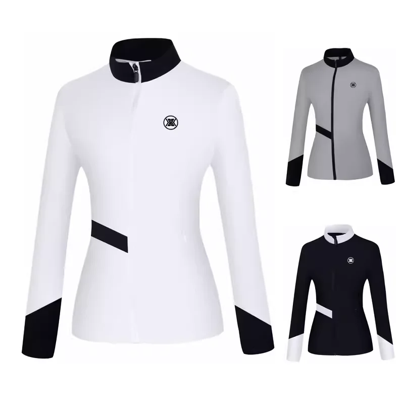 golf wear women Golf Jacket Autumn Spring summer Long Sleeve Blazer Jacket Ladies Fully Zipper Windproof Golf Windbreaker