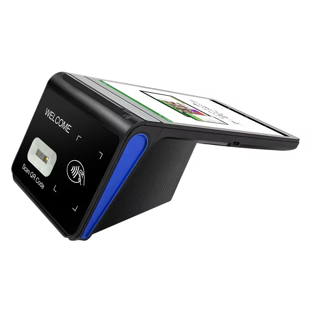 8 inch Android 12 POS Terminal with 58/80mm Printer Loyverse Desktop POS 4G WIFI BT Connection 2D Scanner NFC Cash Register