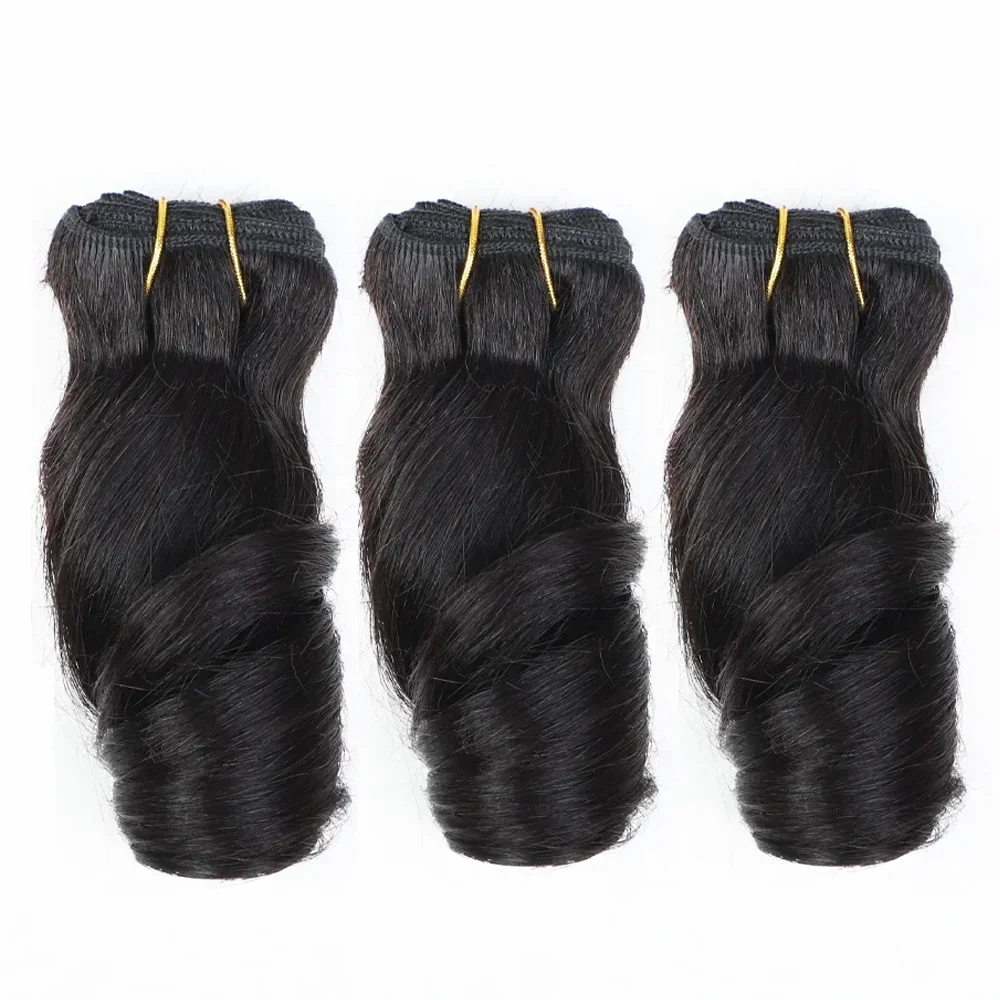 3pcs Loose Wave Short Curly Hair Bundles Brazilian Hair Weave Bundles Human Extension Human