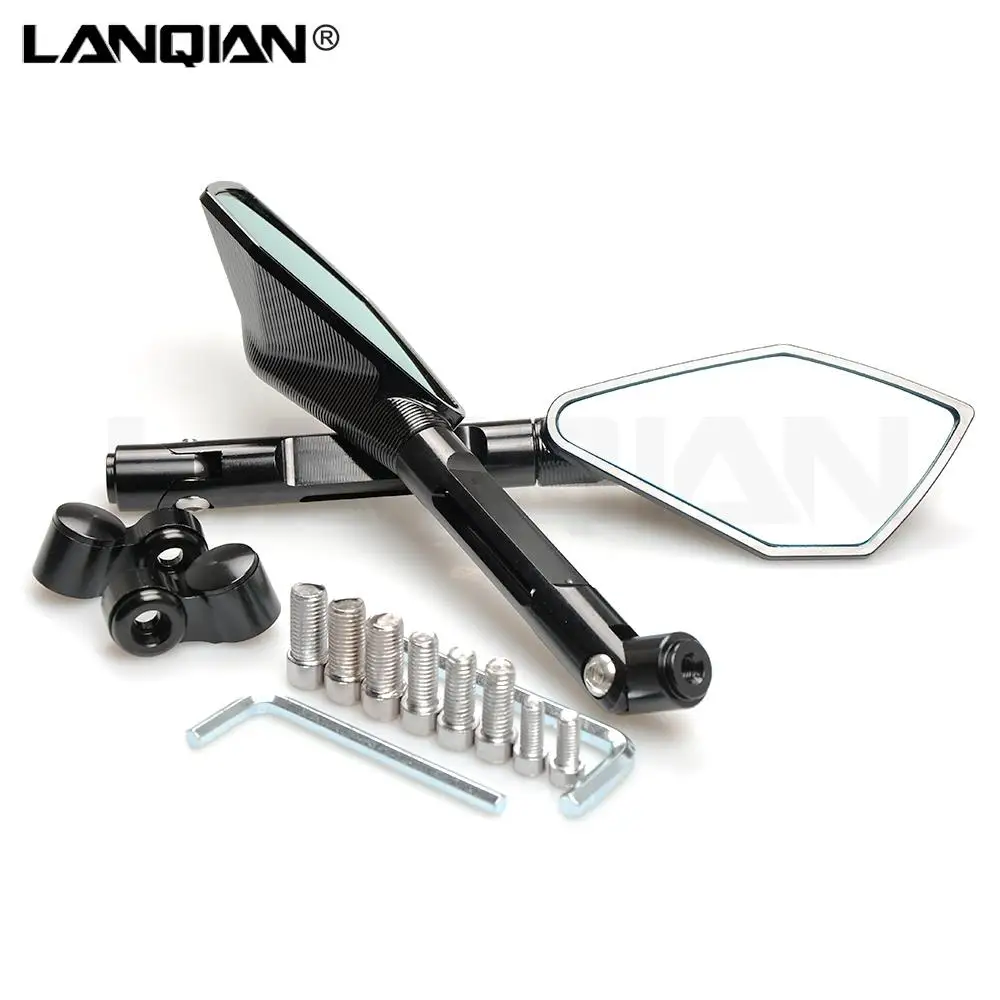 Aluminum Universal Motorcycle Accessories Motorbike Rearview Mirror Motorcycle Mirror Folding