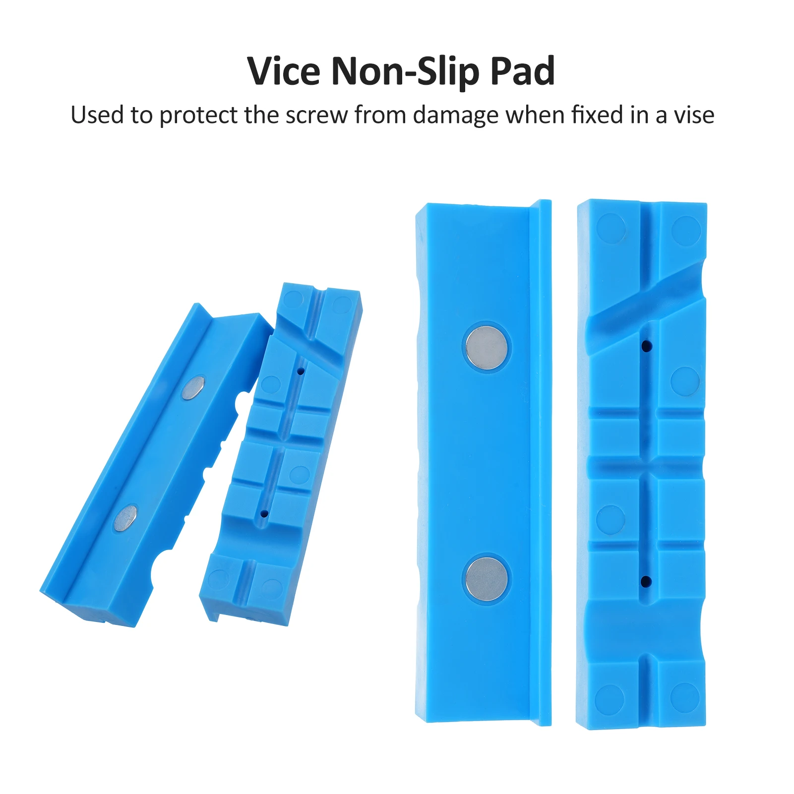 2Pcs Magnetic Protection Strip for Vise Jaws Anti-Skid Pads for Vise Jaws Soft J