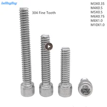 

1-10pcs M3 M4 M5 M6 M8 M10 Stainless Steel 304 Fine Tooth Hexagon Socket Screw DIN912 Cup Head Fine Tooth Screw