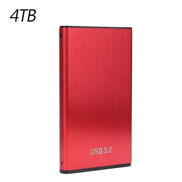Xiaomi 100% Original High-speed Portable 16TB Portable External Hard Drive Mass Storage USB 3.0 Interface Memory Metal Material 4TB Red