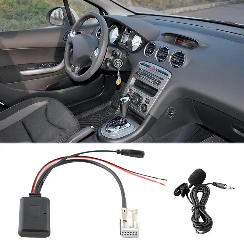 ForPeugeot 207 307 407 308 ForCitroen C2 C3 RD4 12Pin bezprzewodowy moduł Radio bezprzewodowe kabel Stereo Aux Adapter odtwarzacz muzyczny