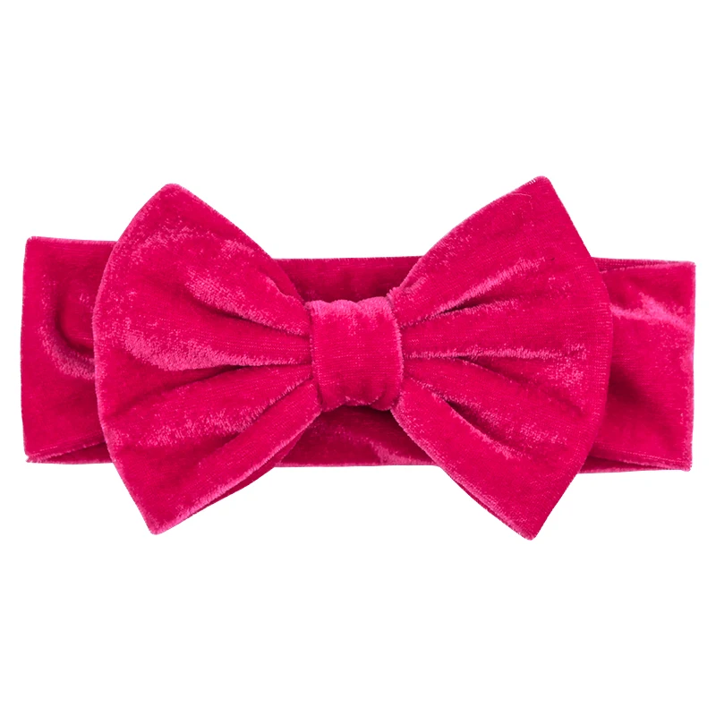 Klassisches Baby-Haarband mit 5-Zoll-Haarschleife, elastisches Samt-Stirnband für Kleinkinder, Mädchen, Festival-DIY-Haaraccessoires – Detail 9
