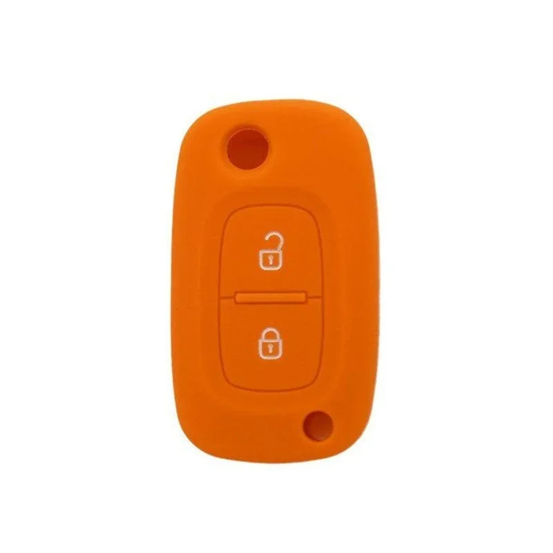 Silicone Car Key Cover Case for Renault Modus Clio Megane Kangoo Auto 2 Buttons Flip Fold Remote Key Cover Protector