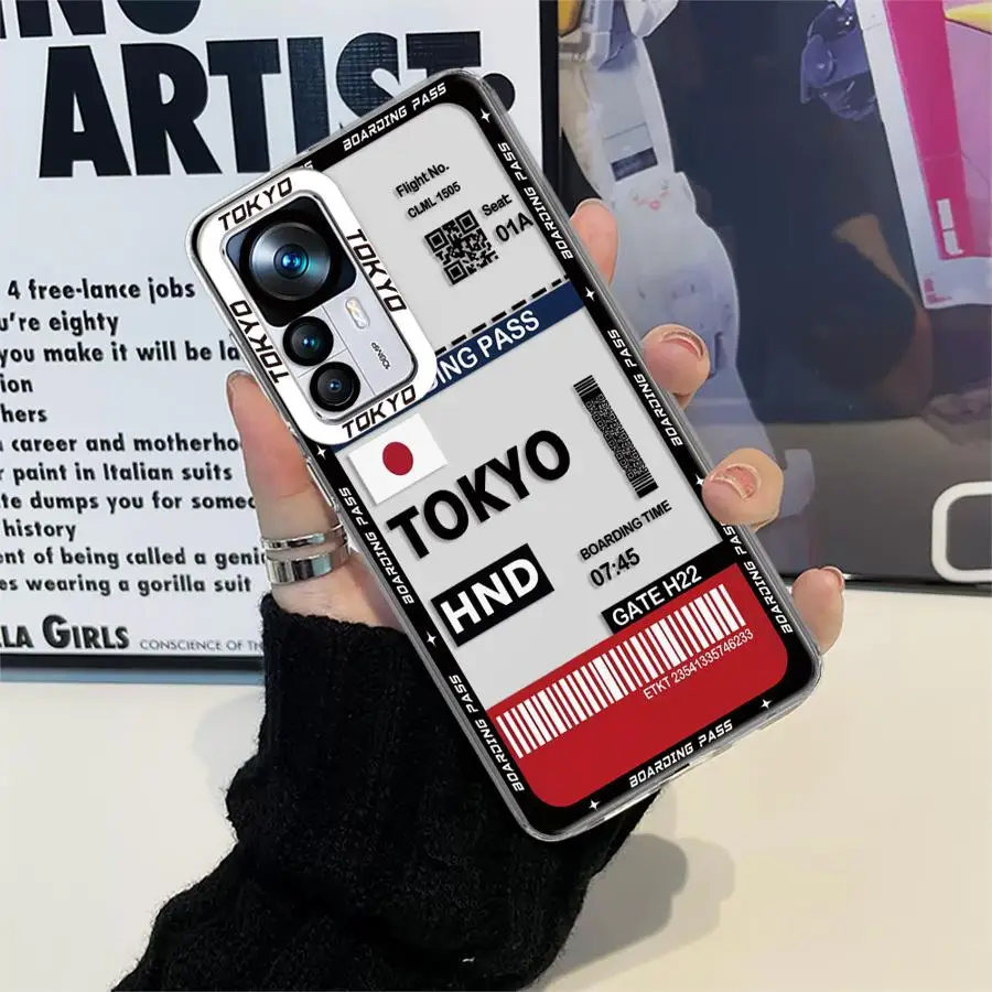 Soft Phone Cover with Tokyo Seoul Boarding Design | Stylish and Durable Case