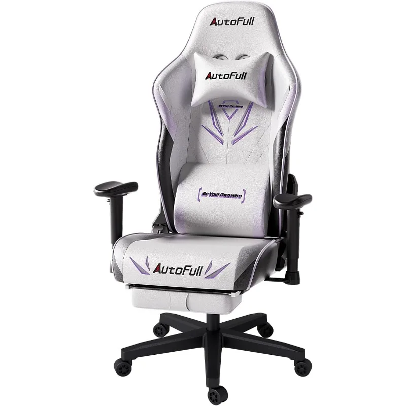 

AutoFull C3 Gaming Chair Computer Chair with Ergonomic Wingless Cushion PU Leather Racing Style PC Chair with Footrest and