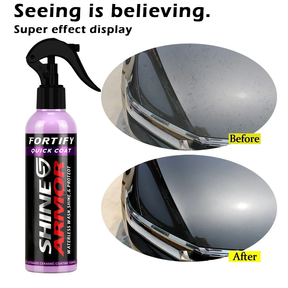 Fortify Quick Coat Ceramic Coating Car Wax Polish Spray Waterless Car Wash&Wax Hydrophobic Top Coat Polish SHINE ARMOR car ceramic coating
