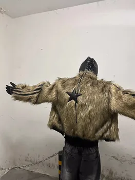 Mauroicardi Autunno Inverno Breve Fresco Spessore Caldo Reversibile Cappotto di Pelliccia Sintetica Uomo Cerniera Abiti di Design di Lusso Giacca Soffice 2025 1