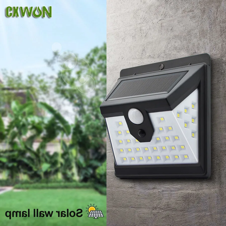 solar wall lights with motion sensor smart solar panel charging led lamp 3 mode securtiy lighting fence lights outdoor garden Solar Wall Lights with Motion Sensor Smart Solar Panel Charging LED Lamp 3 Mode Securtiy Lighting Fence Lights Outdoor Garden