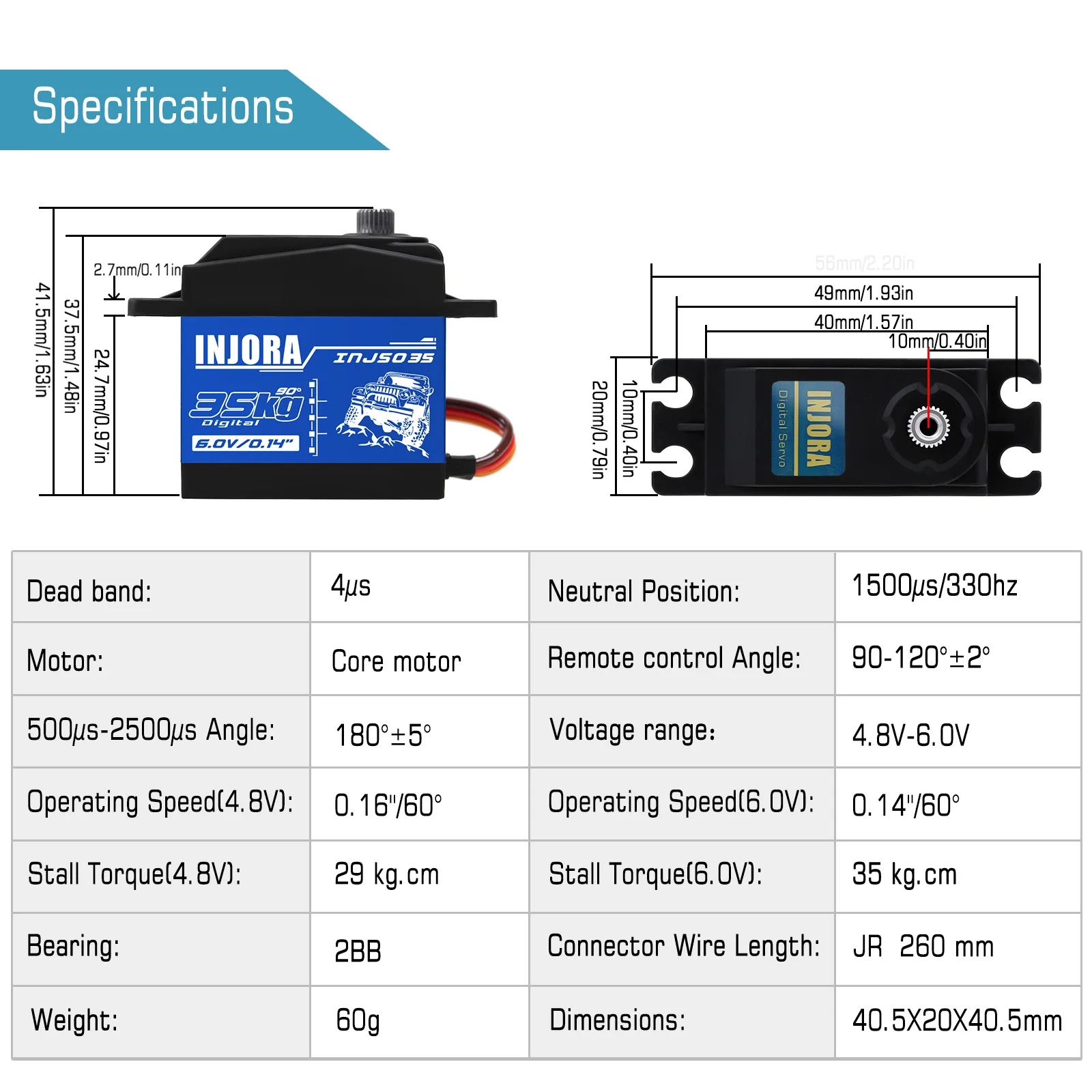 INJORA INJS025 INJS035  , 25kg 35kg  ũ, RC ڵ ũѷ SCX10 Ʈ κ ׷̵ ǰ,  