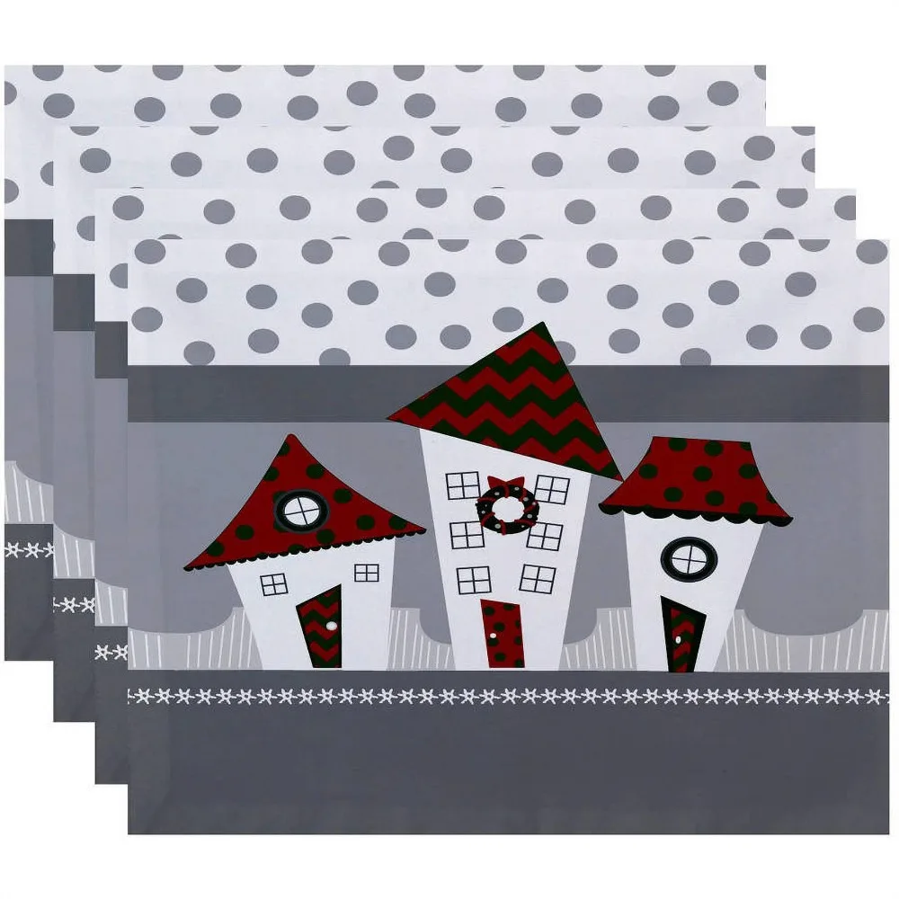 

Коврики для обеденного стола, набор из 4 салфеток с геометрическим принтом в прибрежных домах, бесплатная доставка, льняной Текстиль для дома и сада