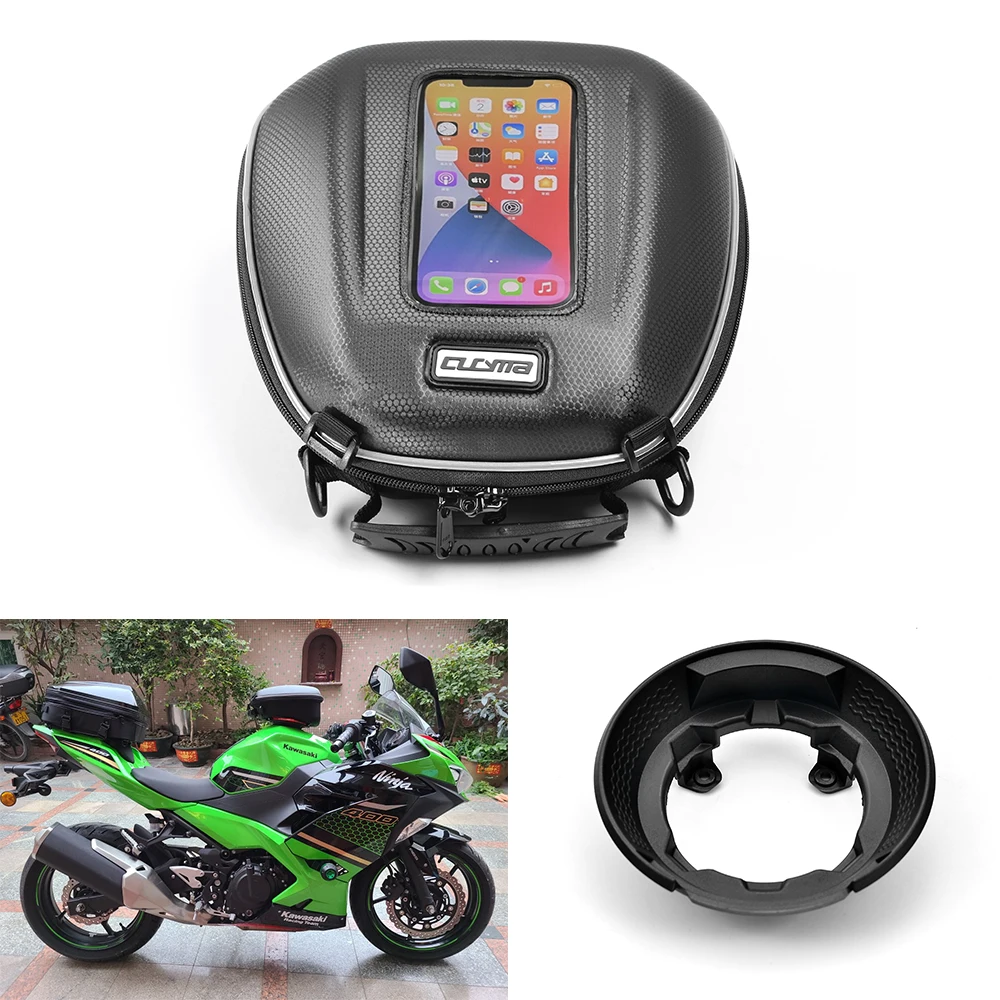 Motorcycle Fuel Tank Lock Bag Flange For Kawasaki Z900SE Z650RS Z400