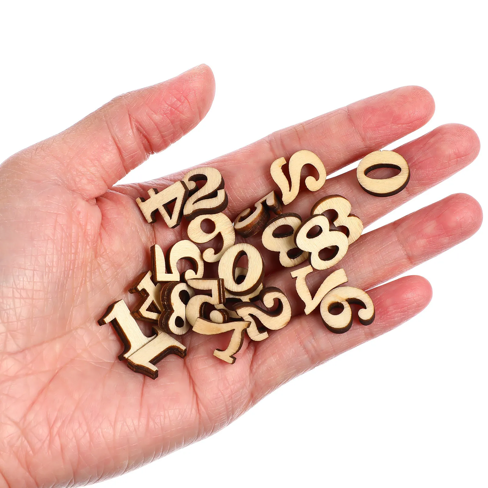 100개 원목 숫자 디스크, 페인팅 공예, 스크랩북 카드, 펜던트 장식, 교육용 수학 도구용 부드러운 나무 원판