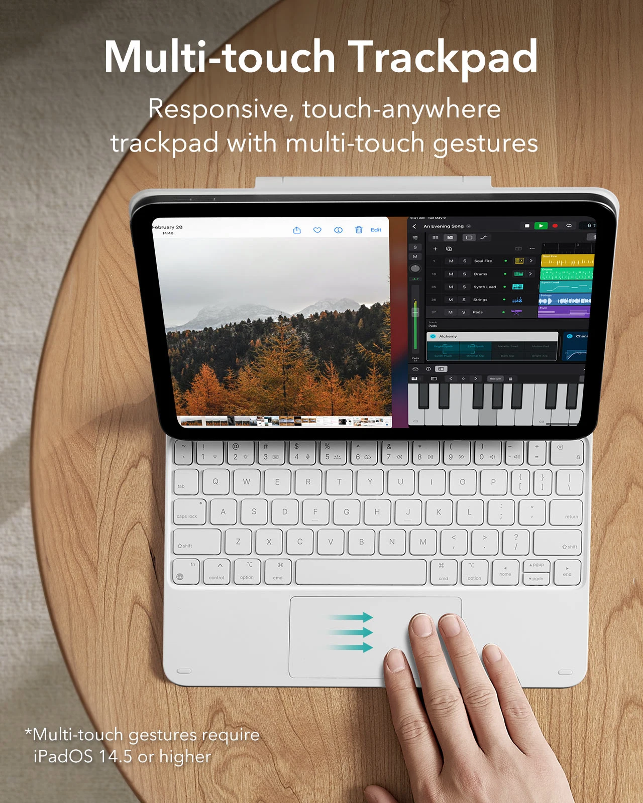 Logitech Flip Folio, étui Clavier pour iPad Pro 13 Pouces (M4) et iPad Air 13 Pouces (M2 et M3) (2024, 2025) - Étui Clavier Bluetooth de Protection escamotable, multidispositifs - Graphite - QWERTY