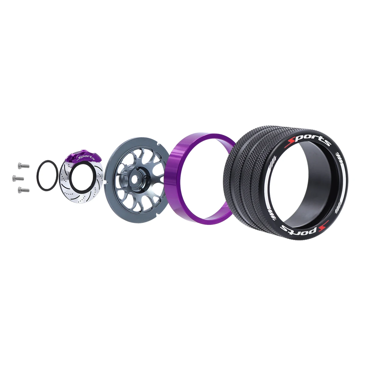 Фото Металлический передатчик рулевого колеса на радиоуправлении для Sanwa Mt4/mt5/m12/m17 Futaba 4px/7px/10px Flysky Nb4 Ko Ex Next Wfly X9 Wheel №2