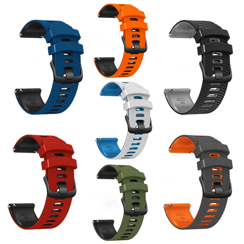 Premium Silicone Watch Strap - 22mm Replacement Wristband