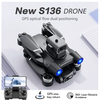 S136 Drone WIFI GPS Brushless Motor Optical flow localization 4K HD Dual Camera 360° Laser Obstacle Avoidance RC Quadcopter Toys