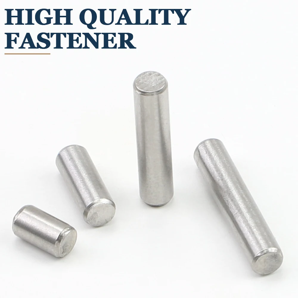 Cylindrical Locating Dowel Pin Stainless Steel Ball Lock Pins 2-55pcs Cylindrical Pin Metal Dowel Pins M2 M2.5 M3 M4 M5 M6 M8 M10 Stainless Steel Locating Parallel Pins Solid Lock Pin