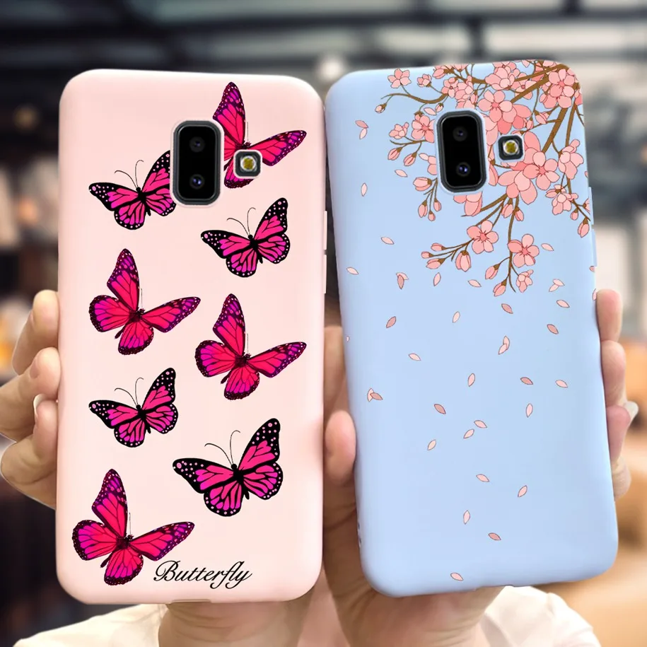 Butterfly Design Soft Protective Phone Case Bumper for Samsung Galaxy J6 Plus