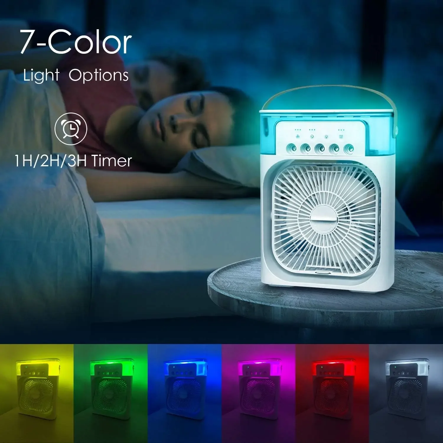 Portable Fan Portable Humidifier Air Conditioner Fan Household Hydrocooling Water mist Cooler Air Adjustment Office 3 Speed