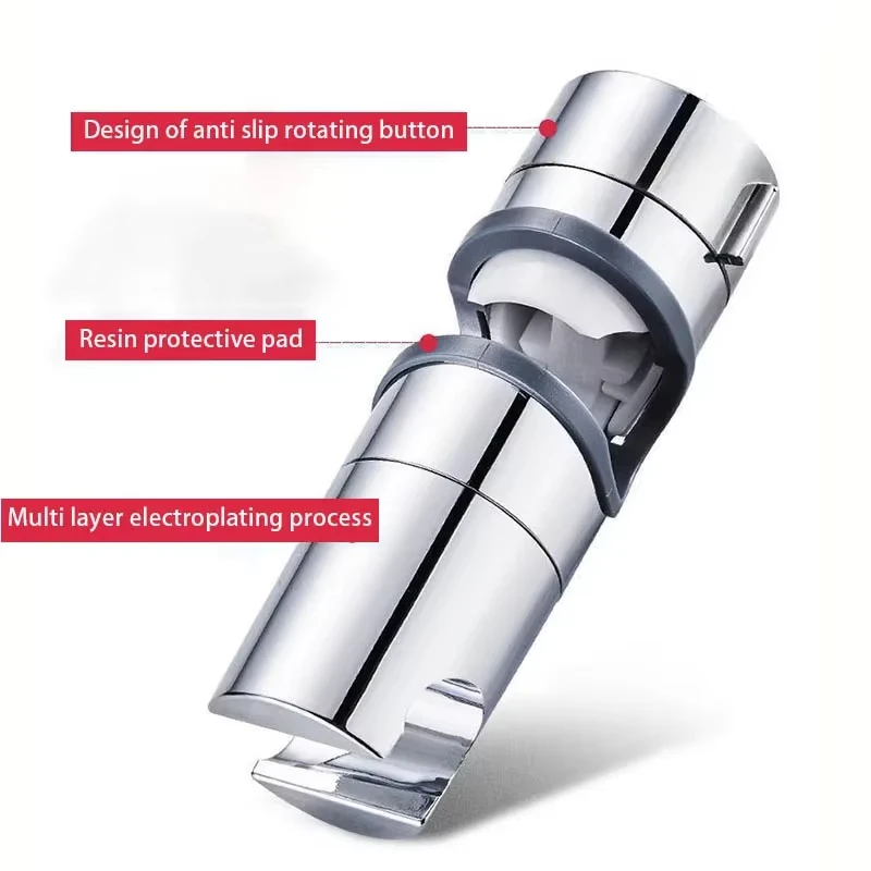 Universal Shower Head Holder Adjustable 18~25mm ABS Chrome Shower Rail Holder Bathroom Accessories Mounting Brackets shower holder
