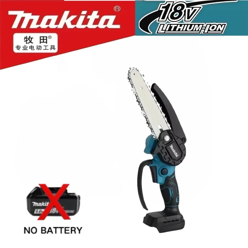 מקיטה מסור שרשרת באורך 6 אינץ 'מסור חשמלי נייד לחיתוך עץ בגינה כלי עוצמה עץ 18V סוללה