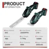NEWBENY 2 IN 1 Handheld Electric Hedge Trimmer Garden Tool 24V Cordless Rechargeable Household Shrub Weeding Pruning Lawn Mower 4