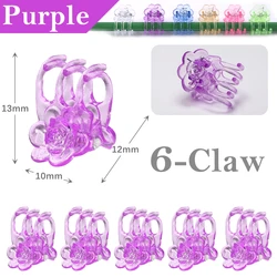 Multi-Pack 6-Color Plant Support Clips for Garden and Climbing Vines (Purple)