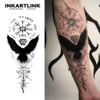 Evil Symbol Temporary Tattoo,Lasts To 15 Days New Technology Magic Waterproof Semi Permanent Sticker. 1