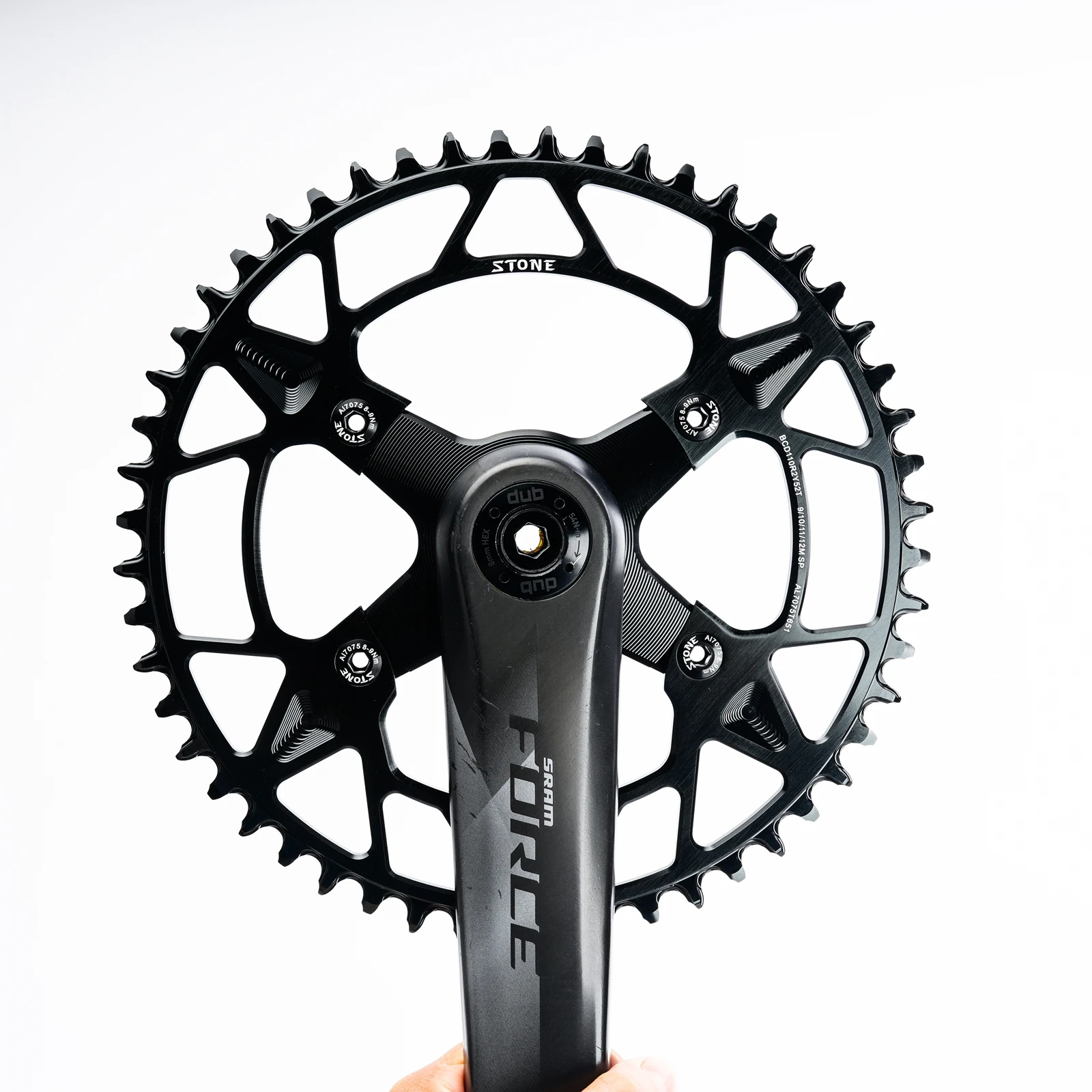 ストーンAXSチェーンリングアダプタースパイダー110BCD SRAM Force Red