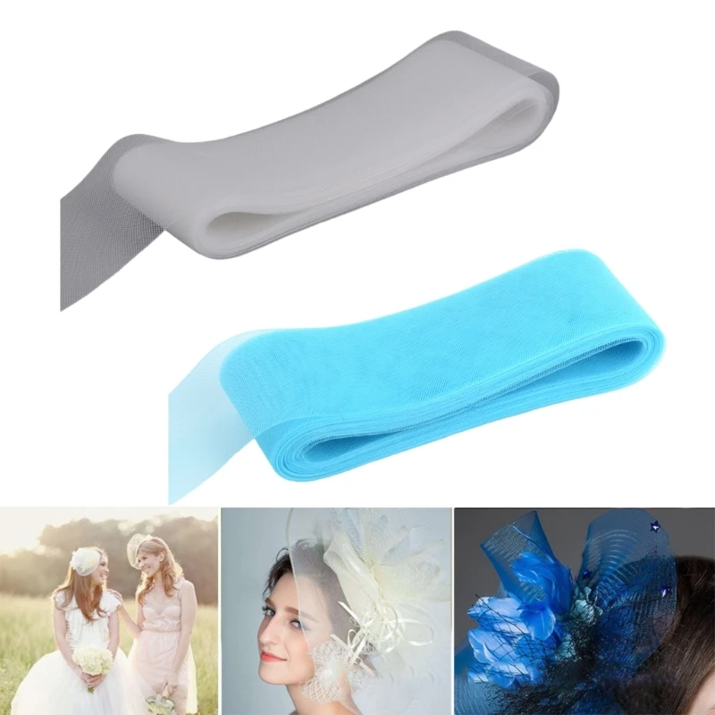Mesh Craft Sewing Trim Stretch Mesh for Christmas Celebration, 40 Inch Tulle Gauze Strap Colorful Netting Applique