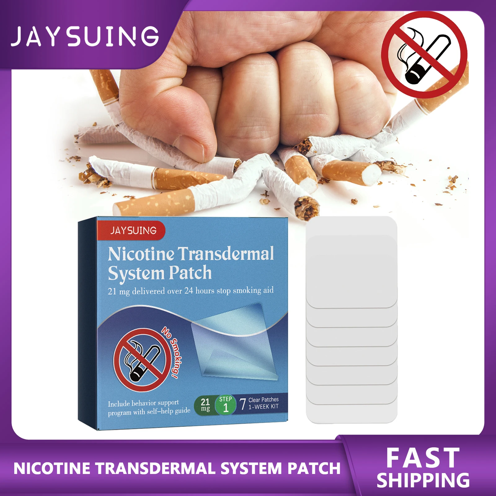 Natural Quit Smoking Sticker Anti Smoke Patch Help Stop Cigarette